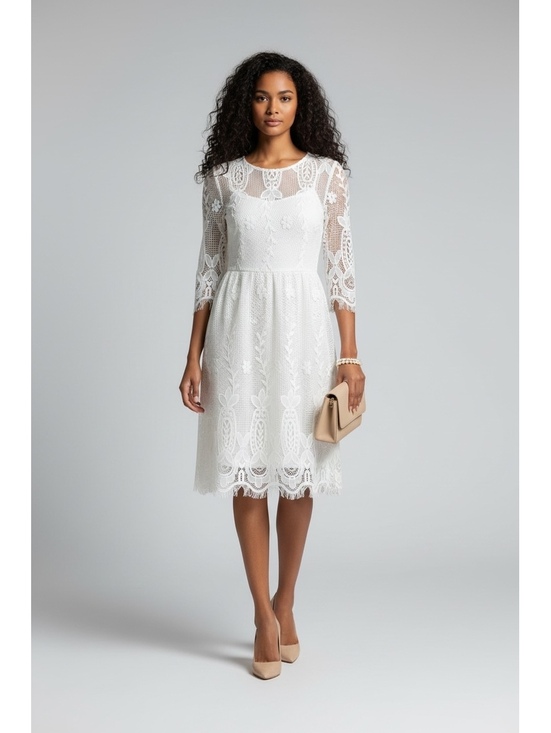 Lucy Paris Dresses & Skirts - NWT Lucy Paris Elaine White Floral Lace Mini Dress, Size XS